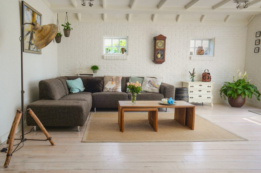 Modern living room decor on a budget
