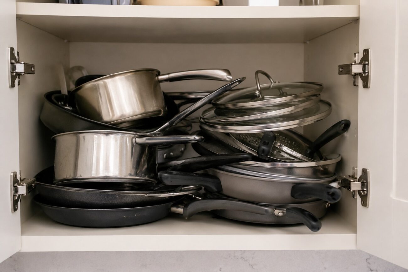 How to Organize Pots and Pans in Small Kitchens